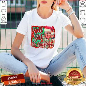Perfect Leslie Jordan Santa Well Shit It’s Christmas V-neck- Design By Handstee.com