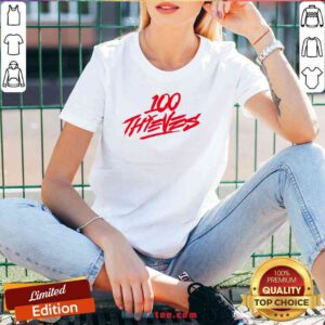 Perfect Los Angeles 100 Thieves 2020 Logo V-neck- Design By Proposetees.com