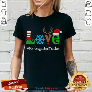Perfect Love Snow Elf Reindeer Kindergarten Teacher Christmas V-neck- Design By Handstee.com