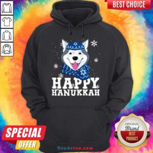 Perfect Merry Christmas Happy Hanukkah Husky Dog Funny Noel Xmas Hoodie- Design By Handstee.com