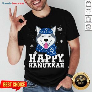 Perfect Merry Christmas Happy Hanukkah Husky Dog Funny Noel Xmas Shirt- Design By Handstee.com