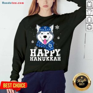 Perfect Merry Christmas Happy Hanukkah Husky Dog Funny Noel Xmas Sweatshirt- Design By Handstee.com