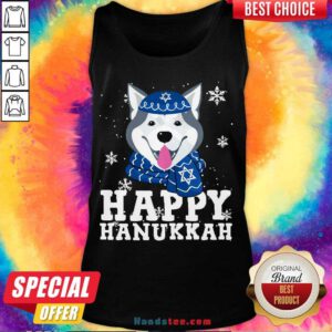 Perfect Merry Christmas Happy Hanukkah Husky Dog Funny Noel Xmas Tank Top- Design By Handstee.com