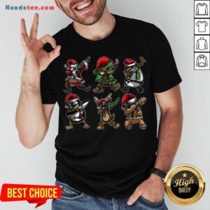 Perfect Santa Daabing with Friends Christmas Gift T-Shirt- Design By Handstee.com