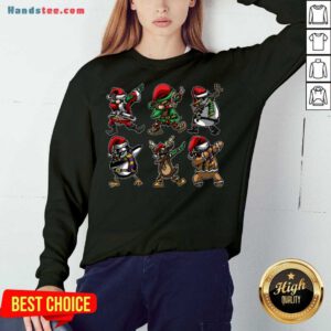 Perfect Santa Daabing with Friends Christmas Gift Sweatshirt- Design By Handstee.com