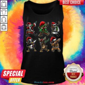 Perfect Santa Daabing with Friends Christmas Gift Tank Top- Design By Handstee.com
