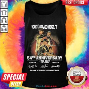 Perfect The Good The Bad The Ugly 54Th Anniversary 1966-2020 Thank You For The Memories Signatures Tank Top- Design By Handstee.com
