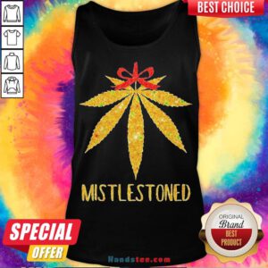 Perfect Weed Leaf Christmas Tree Mistlestoned Tank Top- Design By Handstee.com