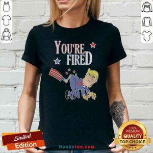 Perfect You’re Fired Donald Trump American Flag V-neck- Design By Proposetees.com