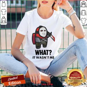 Premium Among Us Michael Myers Imposter What It Wasn’t Me V-neck- Design By Handstee.com