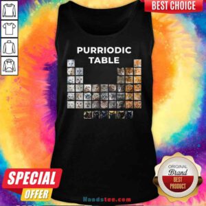 Premium Cat Chemistry Pun Periodic Table Tank-Top- Design By Proposetees.com