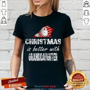 Premium Christmas Is Better Granddaughter V-neck- Design By Handstee.com