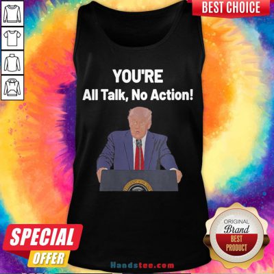 Premium Donald Trump Biden Debate All Talk No Action Meme Tank Top- Design By Handstee.com
