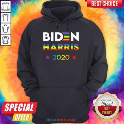 Premium Joe Biden Kamala Harris Rainbow Gay Pride LGBT Election Tee Hoodie- Design By Proposetees.com