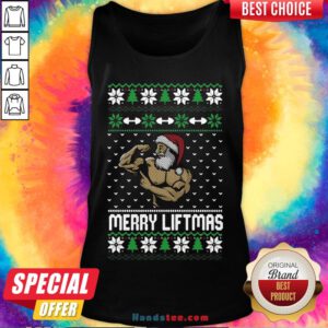 Premium Merry Liftmas Christmas Tank Top- Design By Handstee.com