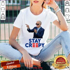 Premium President Joe Biden Stay Creepy V-neck- Design By Handstee.com