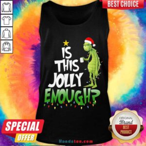 Premium Santa Grinch Light Is This Jolly Enough Christmas Sweater Tank Top- Design By Handstee.com