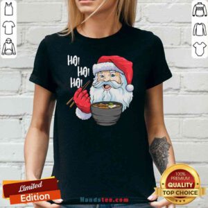 Premium Santa Ramen Noodles Shirt Christmas Japanese Noodles V-neck- Design By Proposetees.com