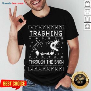 Premium Trashing Mouse Through The Snow Ugly Christmas Shirt- Design By Handstee.com