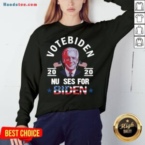 Premium Vote Biden 2020 Nurse For Biden American Flag Sweatshirt- Design By Handstee.com