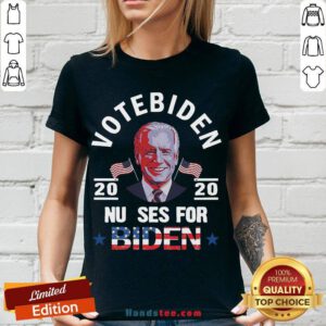 Premium Vote Biden 2020 Nurse For Biden American Flag V-neck- Design By Handstee.com