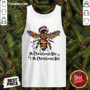 Pretty Bee Santa Oh Christmas Bee Oh Christmas Bee Light Tank-Top- Design By Handstee.com
