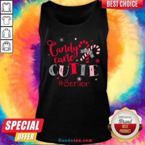 Candy Cane Cutie Senior Christmas Tank-Top- Design By Handstee.com