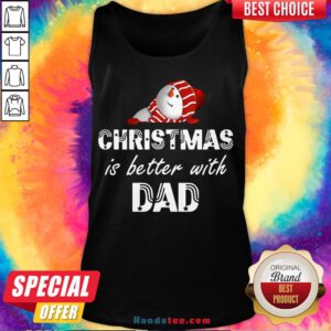 Pretty Christmas Is Better With Dad Tank Top- Design By Handstee.com