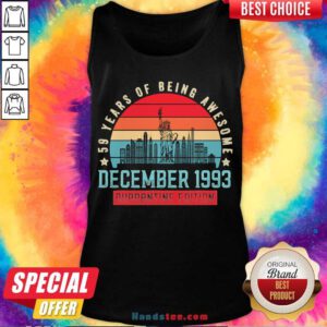 December 1993 27 Year Of Being Awesome Quarantine Edition Vintage Tank-Top- Design By Handstee.com