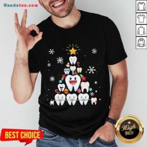 Pretty Dental Teeth Tree Christmas Shirt- Design By Handstee.com