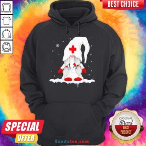 Pretty Gnome Nurse Christmas Sweater Hoodie- Design By Handstee.com