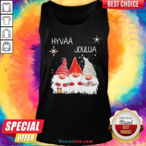 Pretty Gnomes Hyvaa Joulua Merry Christmas Tank-Top- Design By Handstee.com