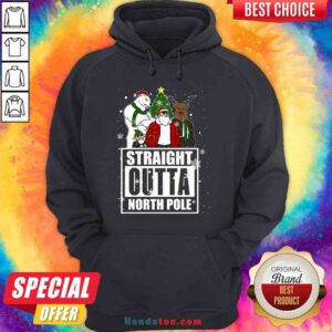 Pretty Straight Outta North Pole Christmas Hoodie- Design By Proposetees.com