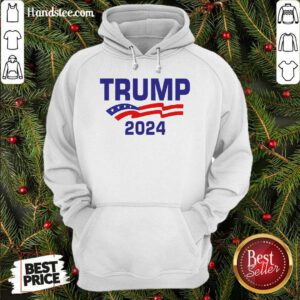 Pretty Trump 2024 American Flag Hoodie- Design By Handstee.com