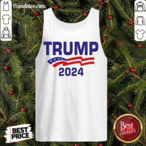 Pretty Trump 2024 American Flag Tank Top- Design By Handstee.com