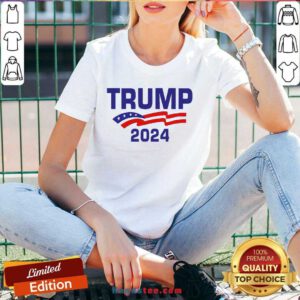Pretty Trump 2024 American Flag V-neck- Design By Handstee.com
