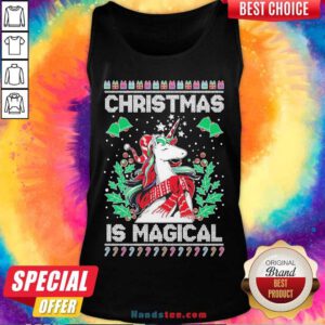 Unicorn Christmas Is Magical Ugly Christmas Tank-Top- Design By Handstee.com