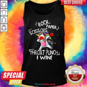 Pretty Unicorn Dabbing Boxing Rock Paper Scissors Throat Punch I Win Tank-Top- Design By Proposetees.com