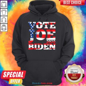 Pretty Vote Joe Biden 2020 American Flag Hoodie- Design By Handstee.com