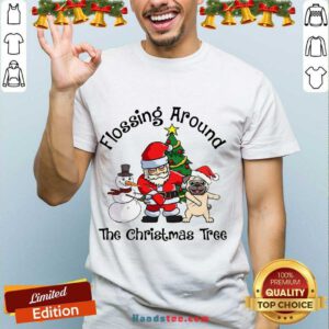 Top Flossing Around The Christmas Tree Shirt- Design By Handstee.com