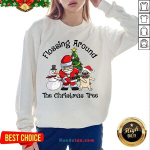 Top Flossing Around The Christmas Tree Sweatshirt- Design By Handstee.com