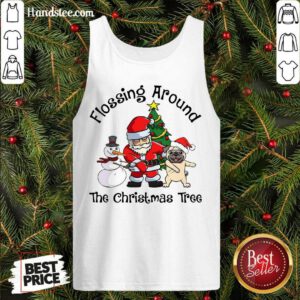 Top Flossing Around The Christmas Tree Tank Top- Design By Handstee.com