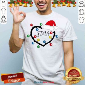 Top Heart Santa Stna Light Christmas Shirt- Design By Proposetees.com