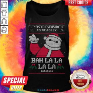Tis The Season To Be Jolly Bah La La La La Lalalala Ugly Christmas Tank-Top- Design By Handstee.com