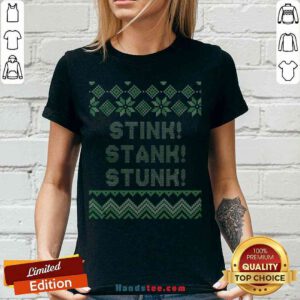 Grateful Stink Stank Stunk Christmas V-neck - Design By Handstee.com