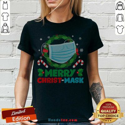 Cute Merry Christmask Christmas Pajama V-neck - Design By Handstee.com
