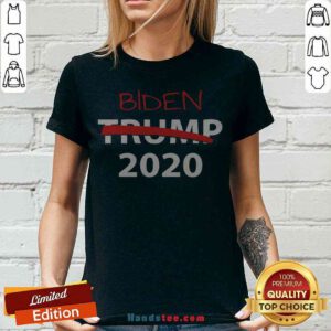Hot Biden 2020 President Election Voting Anti-Trump Crossed Out V-neck - Design By Handstee.com