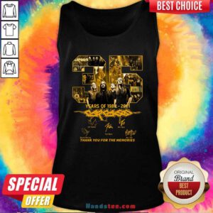 35 Years Of Carcass 1986 2021 Thank You Memories Signatures Tank Top - Design by handstee.com