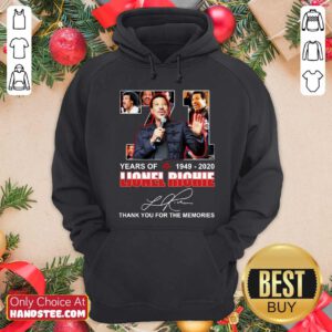 71 Year Of 1949 2020 Lionel Richie Signature Thank You For The Memories Hoodie- Design by handstee.com