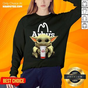 Baby Yoda Hugs Arby’s Sweatshirt- Design By Handstee.com